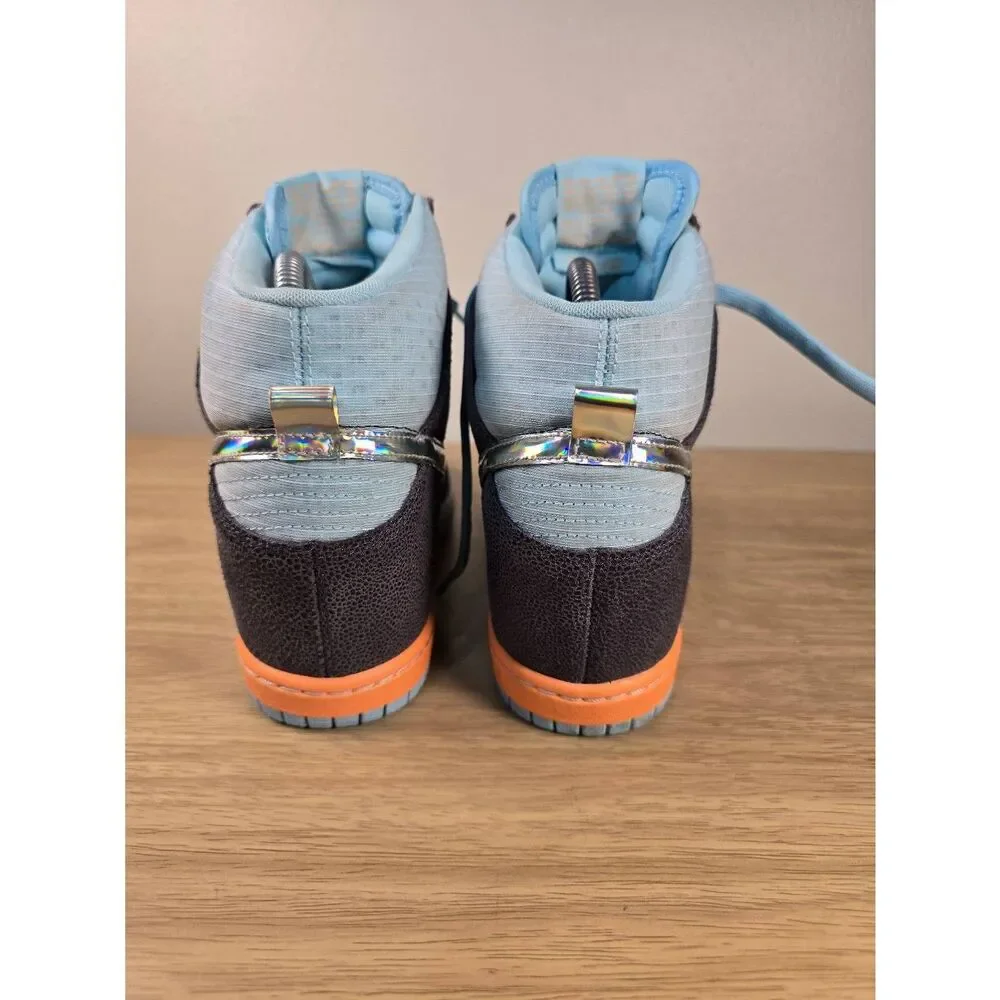Nike Dunk Sky Premium High Wedge Dark Grey Glacier Ice Women's Shoes Size 9 - Picture 4 of 6